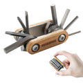 ROCKBROS Herramienta Multifunción 8 en 1 para Bicicleta – Compacta y plegable, con llave Allen, destornillador de cruz/plano y más. Ideal para viaje, reparaciones en ruta, bikepacking, MTB & CARRETERA. Resistente, ligero y siempre a mano