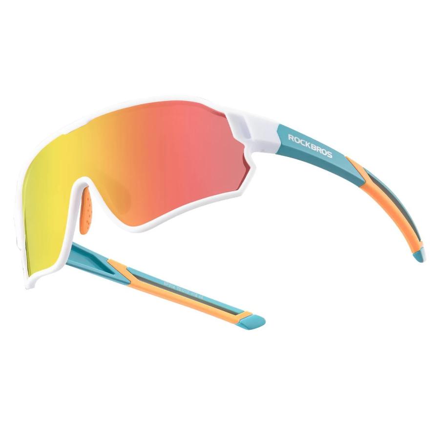 ROCKBROS Gafas de ciclismo para niños Protección UV400 Gafas de sol polarizadas Hechas de material TR90 para una visión óptima y comodidad de uso Visión sin deslumbramiento Diseño ligero y portátil Adecuado para ciclismo y varias actividades al aire libre