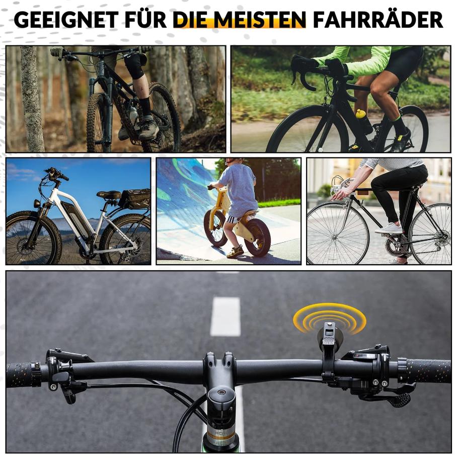ROCKBROS timbre de bicicleta retro y potente para MTB y bicicletas de carretera, compatible con manubrios de 22–31,8 mm, diseño universal en aleación de cobre, fácil de usar