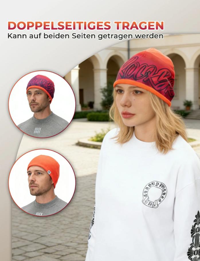 ROCKBROS gorro térmico reversible 2 en 1, gorro de invierno con protección de orejas para bicicleta, esquí y motocicleta, detalles reflectantes para actividades nocturnas, mitze