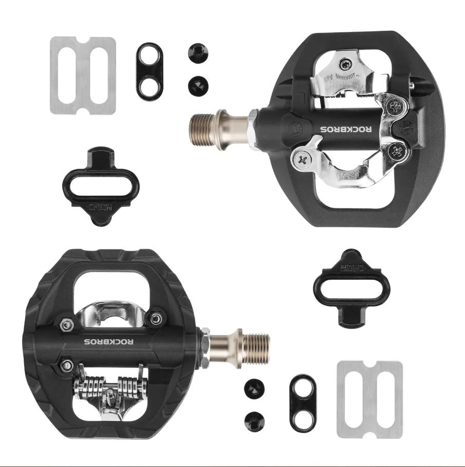 ROCKBROS Pedal 2 en 1 con Clickeo SPD y Plataforma 9/16" pedals