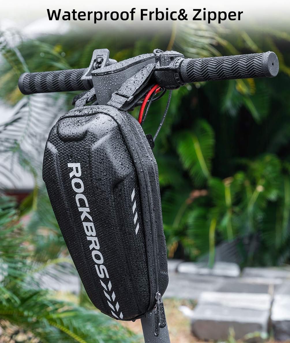 ROCKBROS Bolsa para scooter 2/3L, bolsa delantera para patinete eléctrico, bolsa de transporte para scooter, 100% impermeable y robusta (carcasa rígida de EVA), bolsa de manillar imprescindible para Xiaomi Mijia M365 / M365 Pro/Segway ES/Faltrad Eva