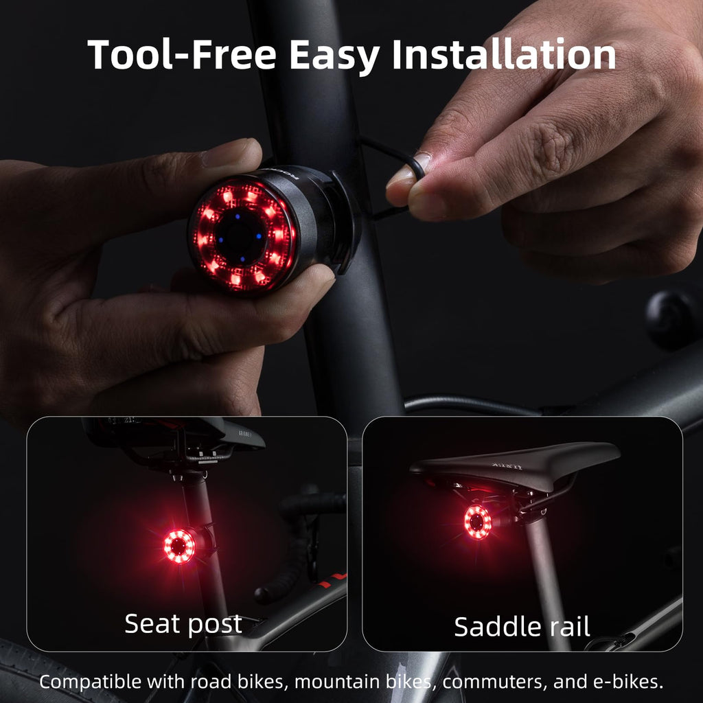 Luz trasera inteligente para bicicleta Q1MAX: luz LED con sensor de freno