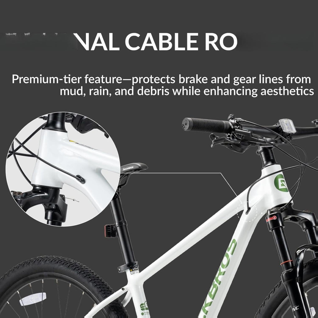ROCKBROS MT400 bicicleta de montaña de 29 inch de aluminio con CUES U6000, cambio de 10 velocidades, frenos de disco y precarga ajustable del amortiguador para hombres y mujeres