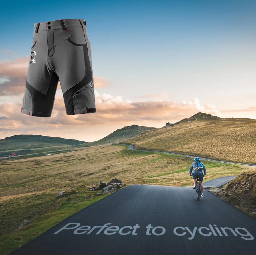 ROCKBROS Pantalones cortos de ciclismo para hombre, transpirables, a prueba de golpes, para bicicleta