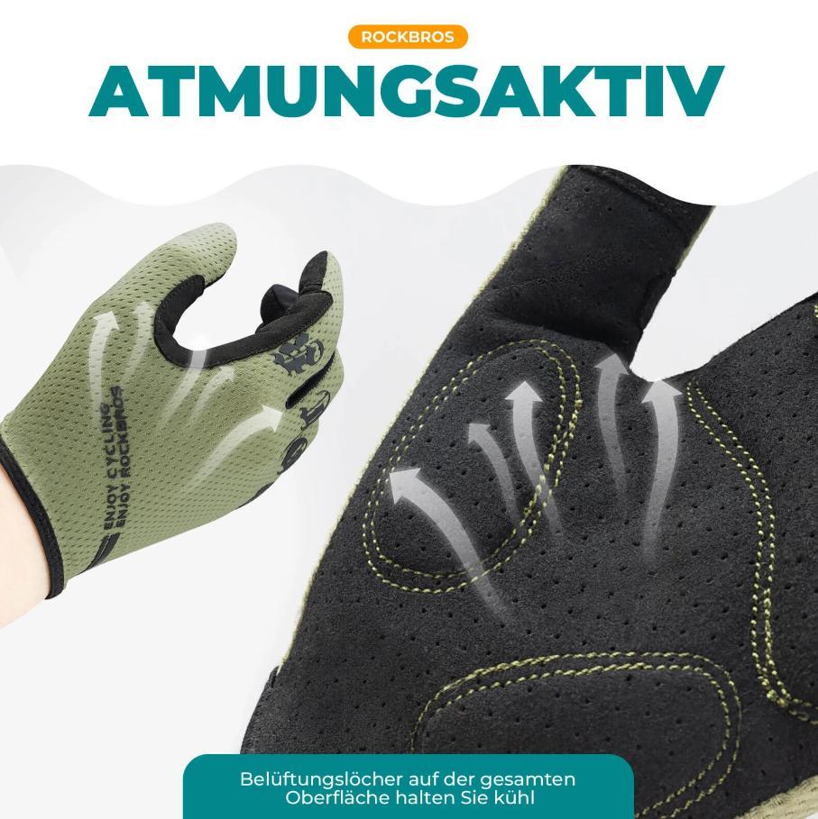 ROCKBROS guantes de ciclismo de dedos completos compatibles con pantalla táctil