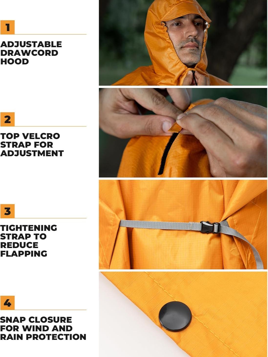Poncho Impermeable 3 En 1