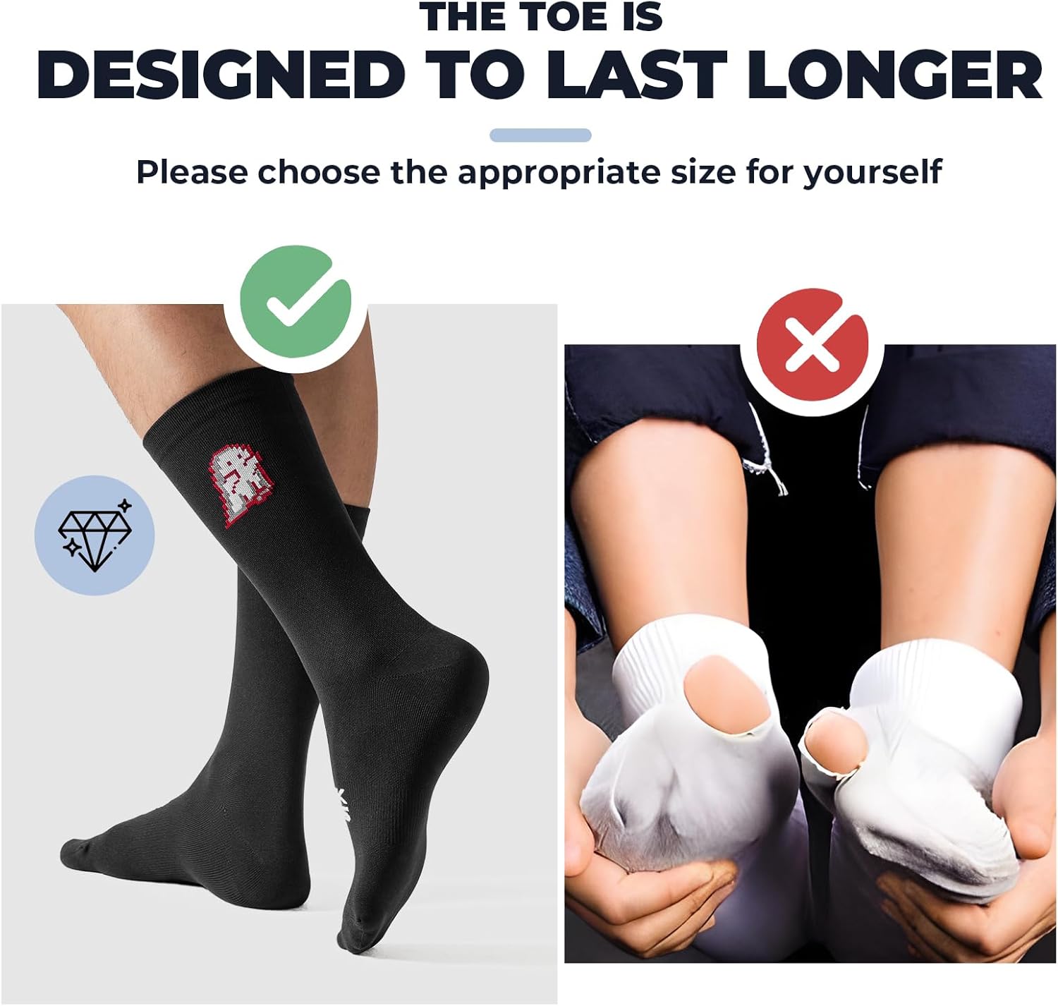 ROCKBROS Calcetines Ciclismo Bicicleta Hombre Mujer, Calcetines Ciclismo Transpirables para Ciclismo, Correr, Fitness, Entrenamiento, Calcetines Cómodos con Talón Reforzado & Tira Antideslizante en el Empeine, 36-46