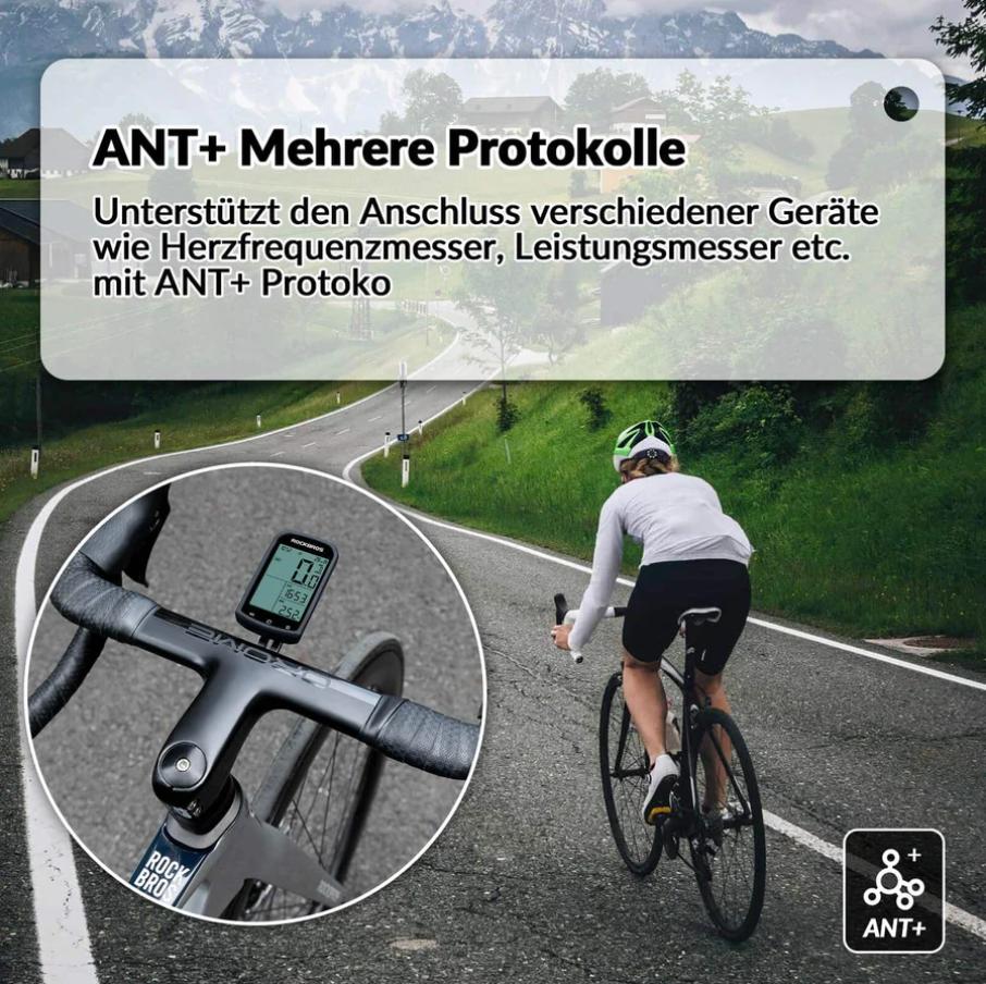 ROCKBROS computadora de bicicleta GPS – IPX6 resistente al agua, pantalla de 2,9 inch, multifuncional con puerto de carga rápida ANT+, batería de 1200 mAh para 35 horas de autonomía, perfecta para bicicleta de carretera y MTB #ComputadoraDeBicicleta #Gadg