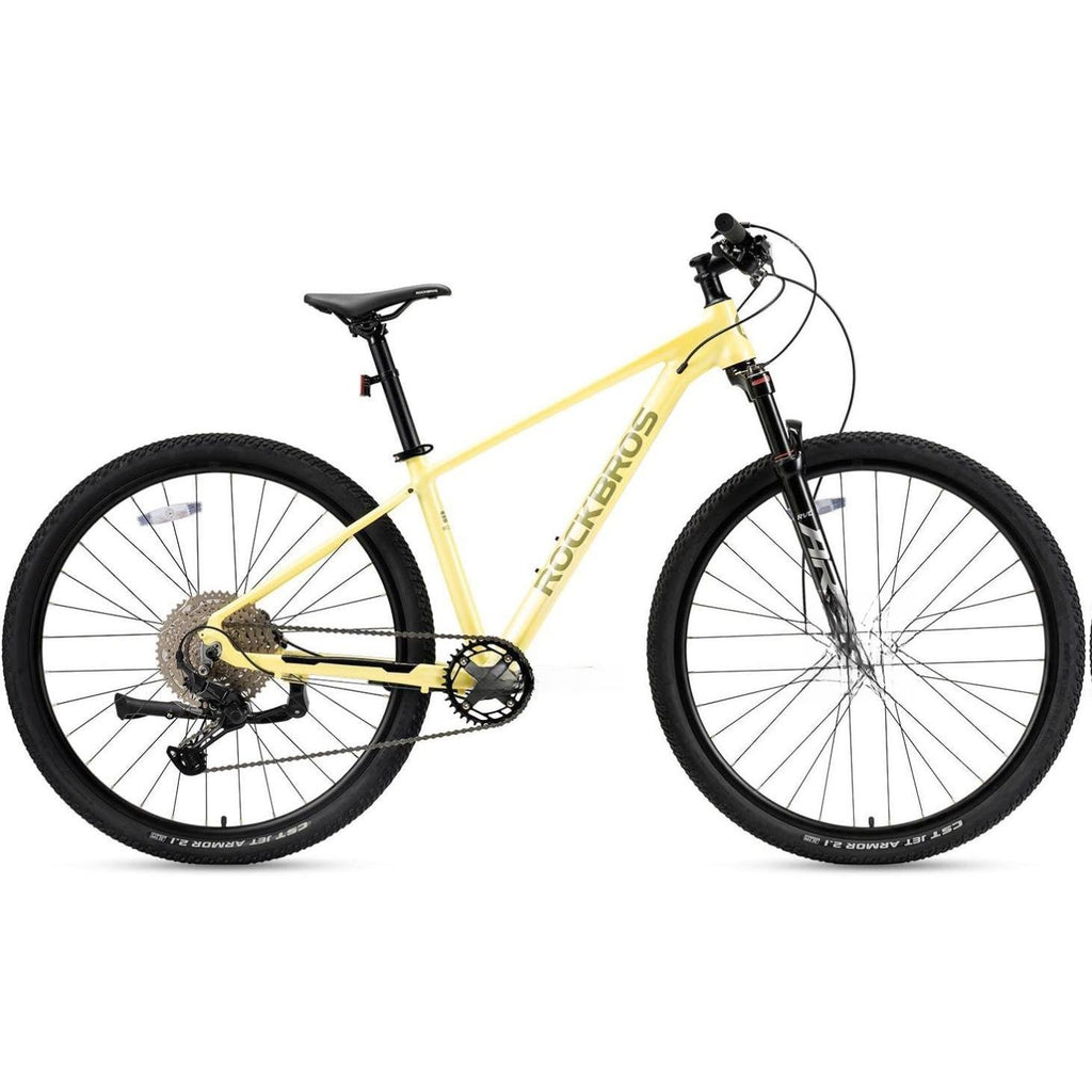 ROCKBROS MT400 bicicleta de montaña de 29 inch de aluminio con CUES U6000, cambio de 10 velocidades, frenos de disco y precarga ajustable del amortiguador para hombres y mujeres
