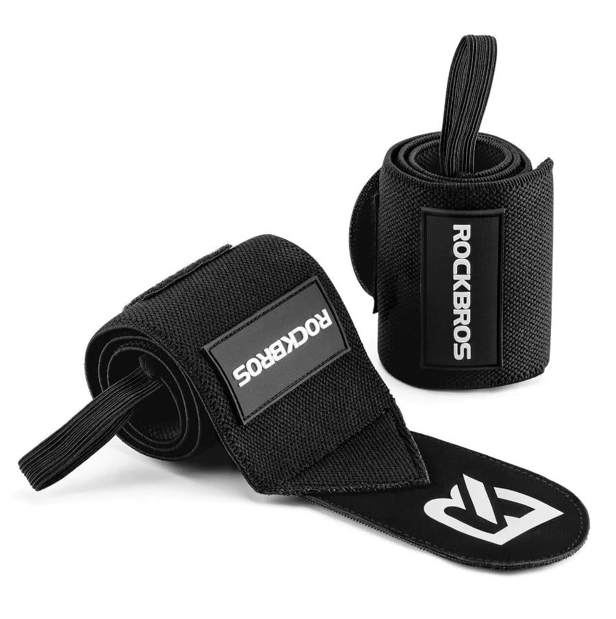 ROCKBROS venda de muñeca, 1 par, soportes de sujeción transpirables para entrenamiento y fitness, material de nailon elástico, soporte fuerte para mujeres y hombres – vendas de muñeca