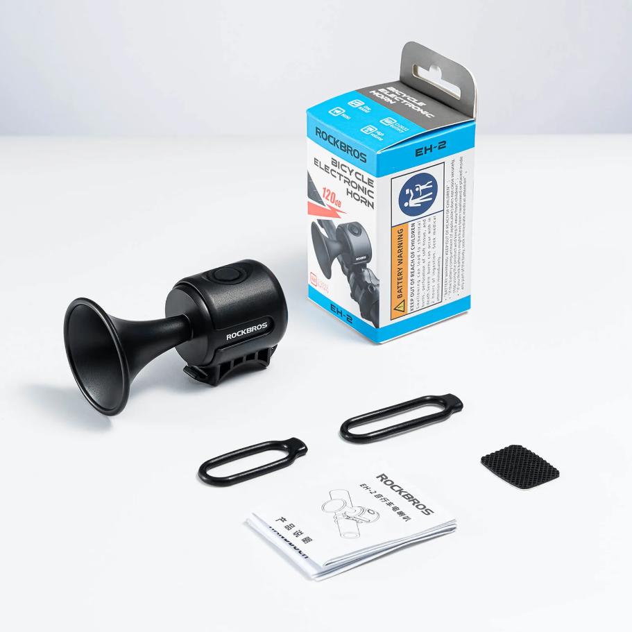 ROCKBROS campana eléctrica para bicicleta – 120 dB de sonido, recargable por USB e impermeable IPX4 para tu seguridad, perfecta para bicicleta eléctrica, MTB y bicicleta infantil #Fahrradgadget #TikTokGadget #Fahrradklingel