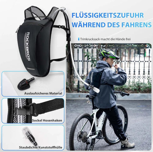 Mochila de hidratación ultraligera ROCKBROS, mochila de ciclismo con sistema de hidratación de 2 l
