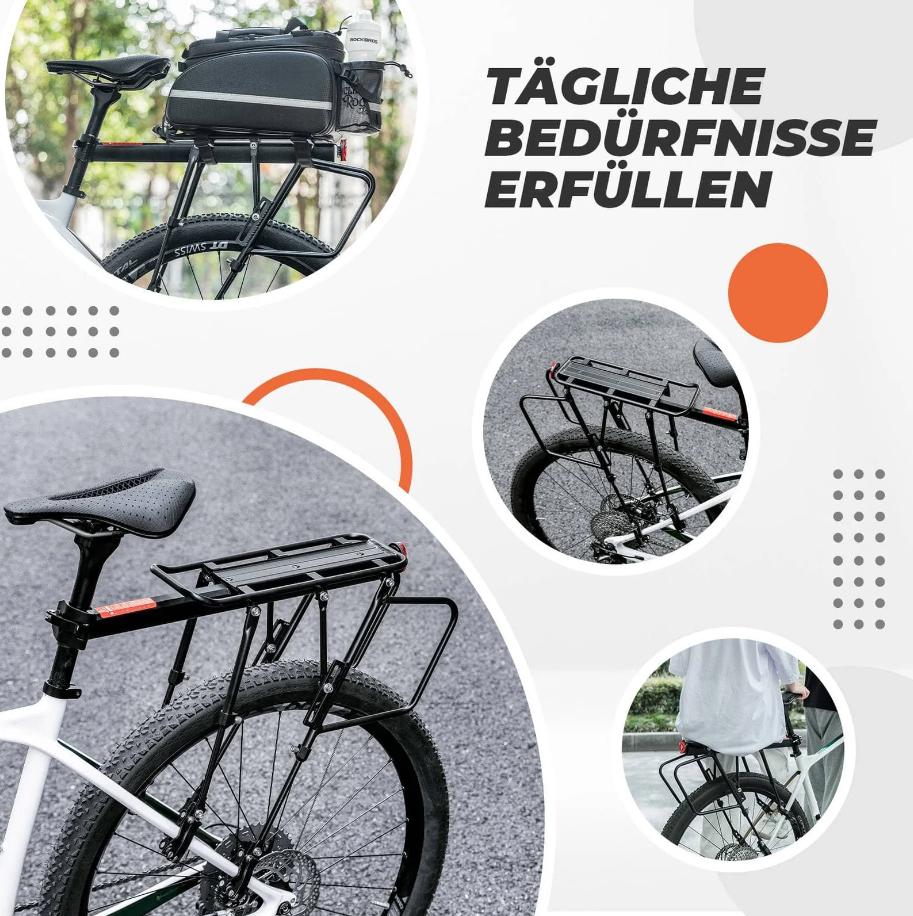 ROCKBROS portapaciente de bicicleta ajustable con cierre rápido y reflector, aleación de aluminio, diámetro de 10,37 mm, capacidad de carga de 75 kg, práctico y rápido para bicicletas de 24–29 inch