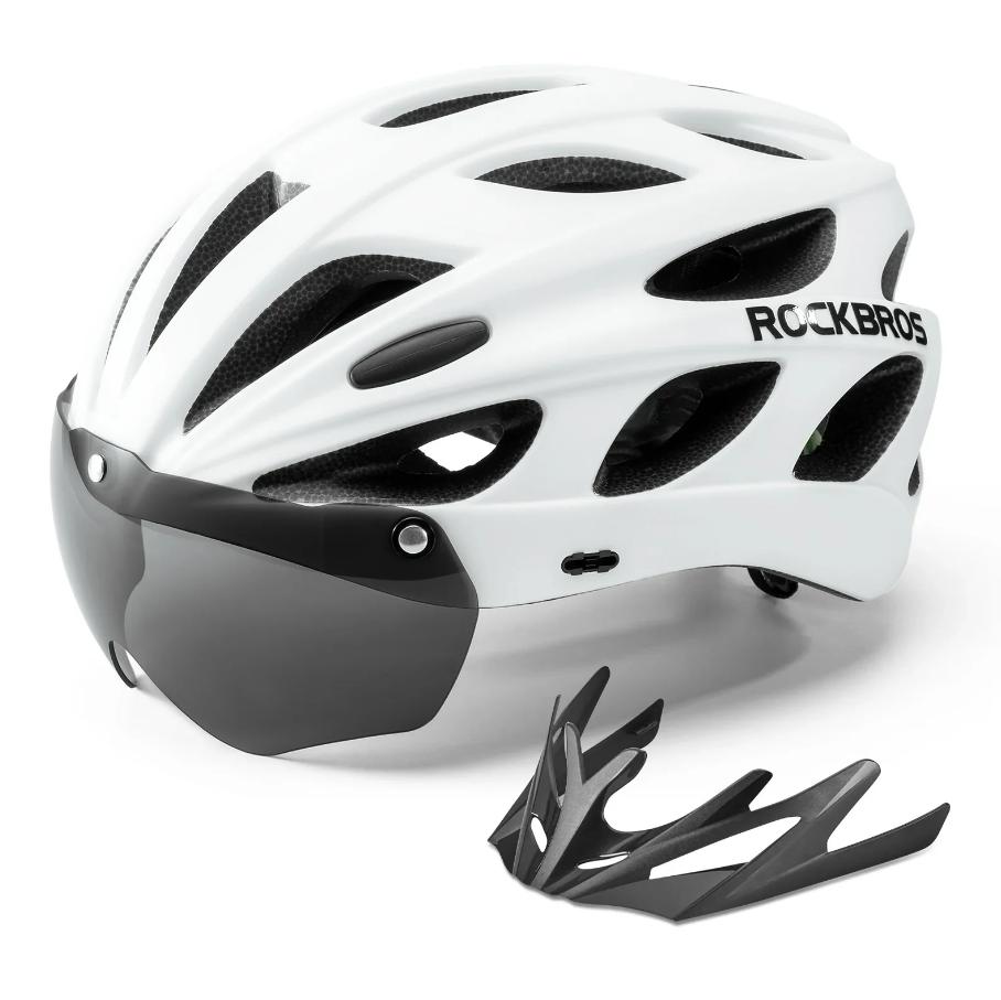 ROCKBROS casco de bicicleta infantil certificado CE con visera magnética, ultraligero 280 g, ajustable, forro interior desmontable, protección para la cabeza en bicicleta, patinete y actividades al aire libre, casco seguro para el día a día