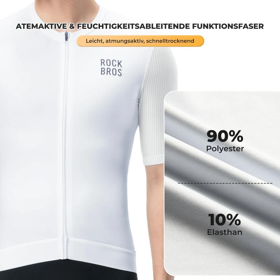 ROCKBROS camiseta de ciclismo para hombre de manga corta – transpirable, reflectante
