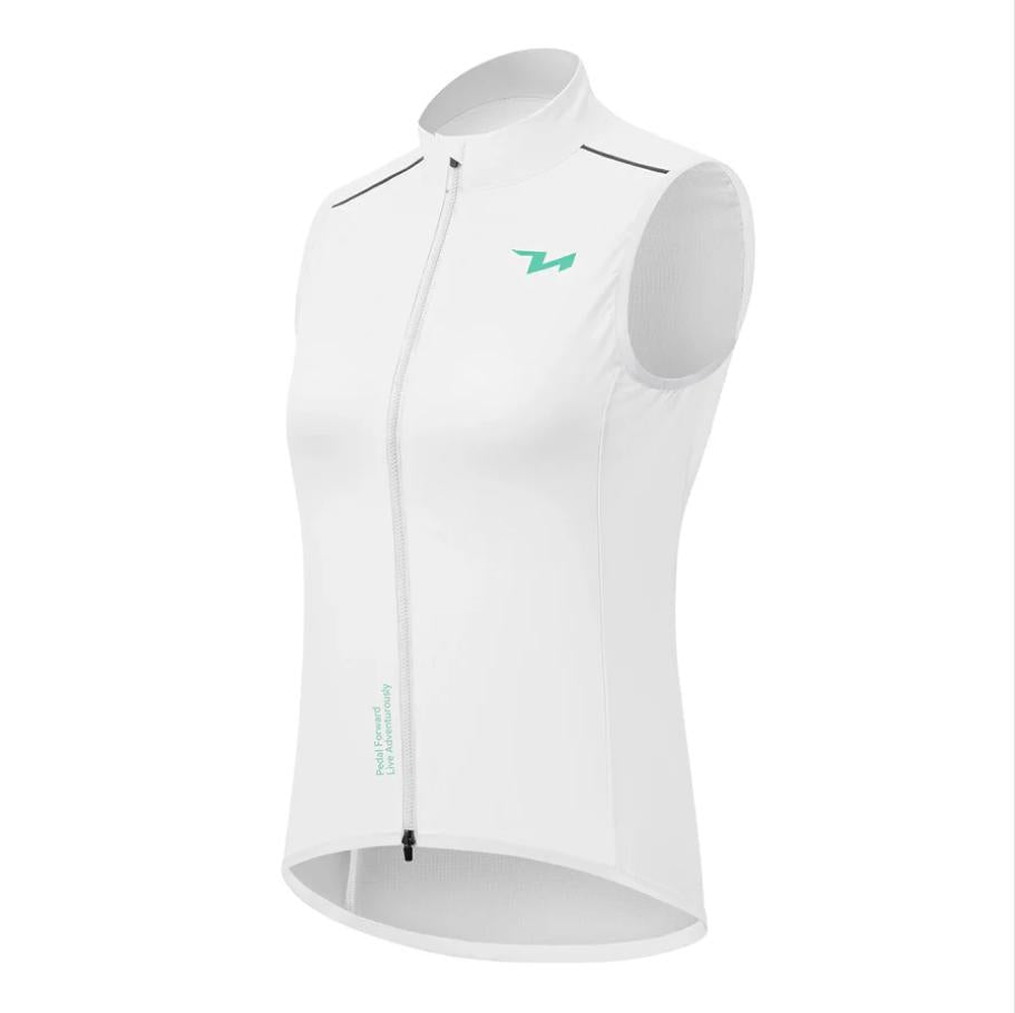 ROCKBROS chaleco de ciclismo para mujer cortavientos, ultraligero y transpirable, ajuste entallado con elementos reflectantes, cremallera bidireccional YKK para máxima libertad de movimiento
