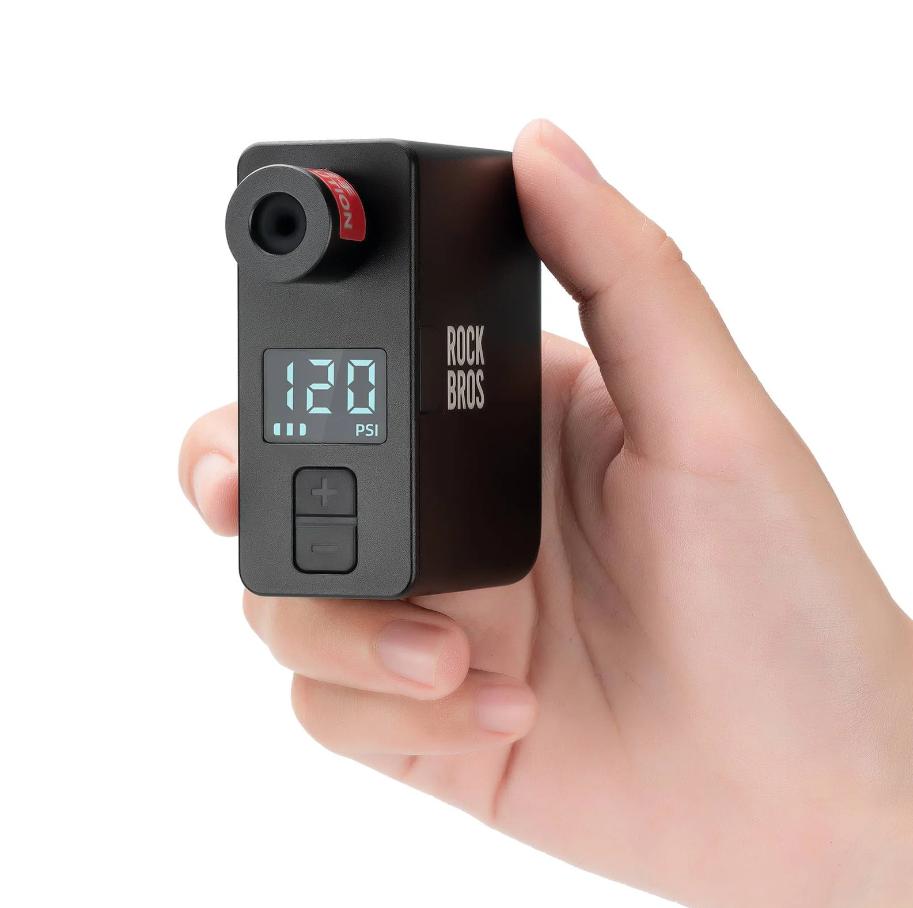 ROCKBROS AS1 Pro mini bomba para bicicleta eléctrica 120 PSI batería de 450 mAh pantalla LED USB-C carga rápida ultracompacta ligera autostop ideal para bicicleta de carretera MTB & desplazamientos BikePump CyclingEssentials