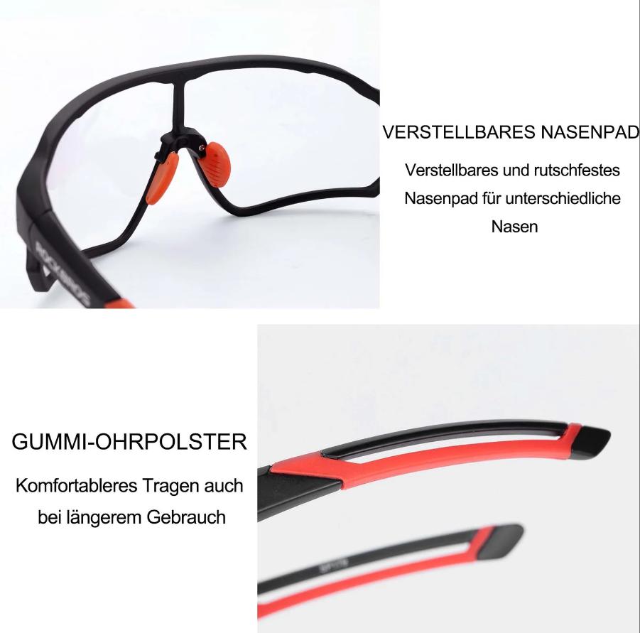 ROCKBROS Gafas de ciclismo fotocromáticas Gafas de sol para bicicleta Protección UV400 para hombres y mujeres