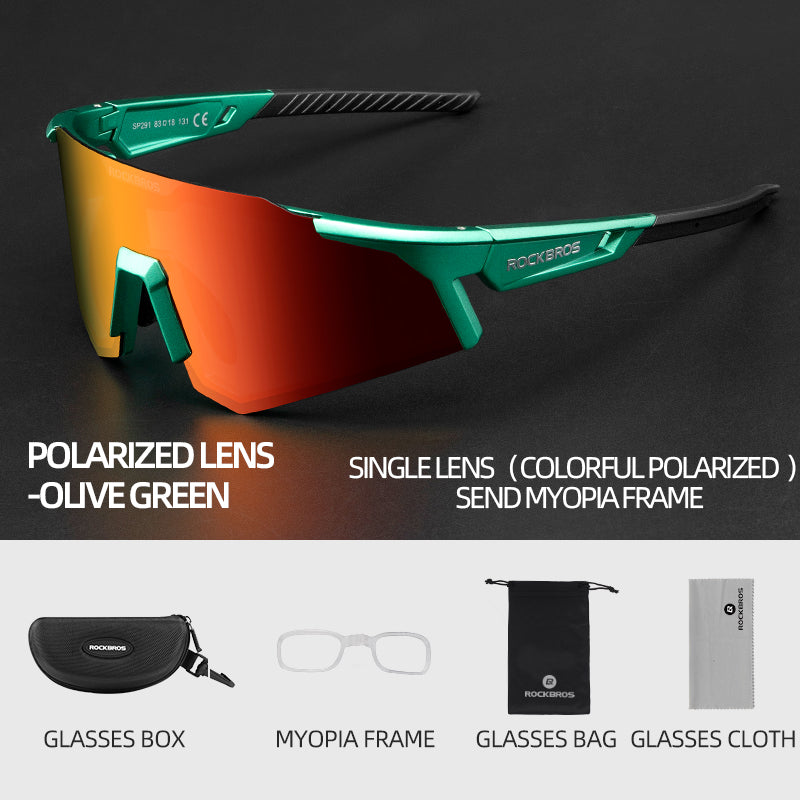 ROCKBROS Gafas de sol Gafas de ciclismo Gafas automáticas fotocromáticas al aire libre Protección UV400 Lente de PC Marco TR93 Agujeros de ventilación Tira de goma antideslizante 31g Ligero