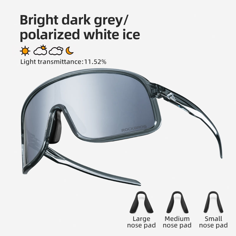 ROCKBROS gafas de sol fotocromáticas autotónicas, protección UV400, serie SHOWDOW, montura TR90, estuche de EVA, para ciclismo & foto deportivo