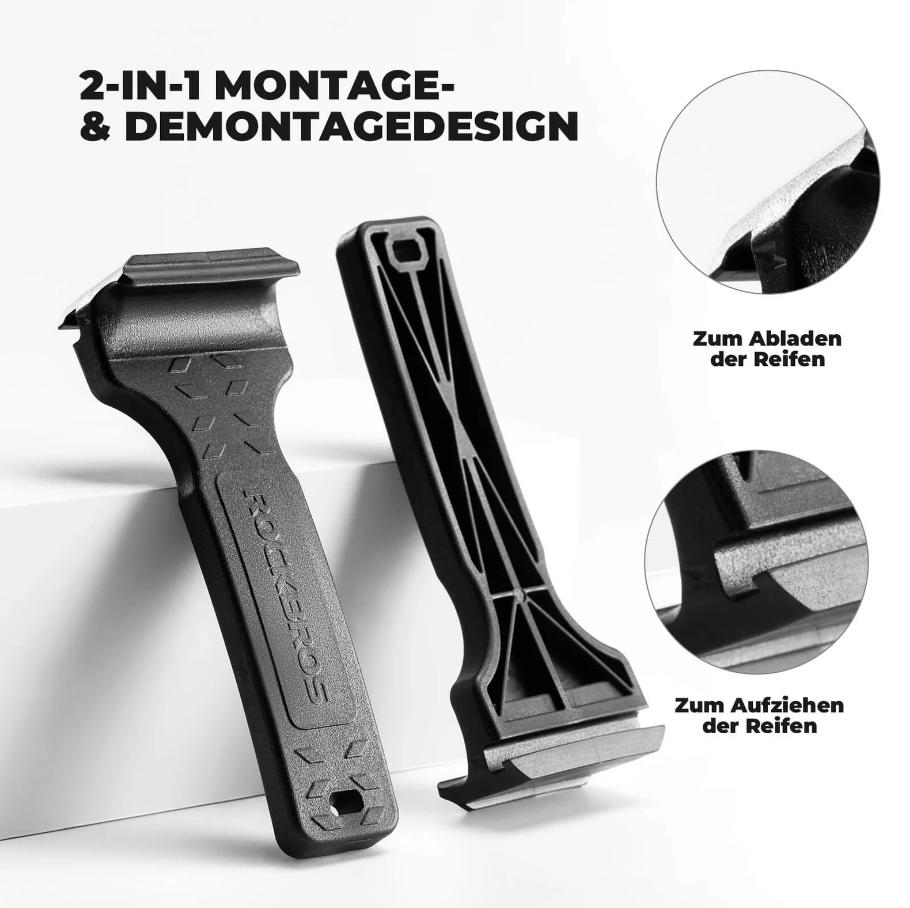 ROCKBROS Bicicleta 2 EN 1 Palanca de Neumáticos Portátil bycicle Ultraligero 28g Ancho 24mm Herramienta Multifuncional para Todos los Tipos de Neumáticos