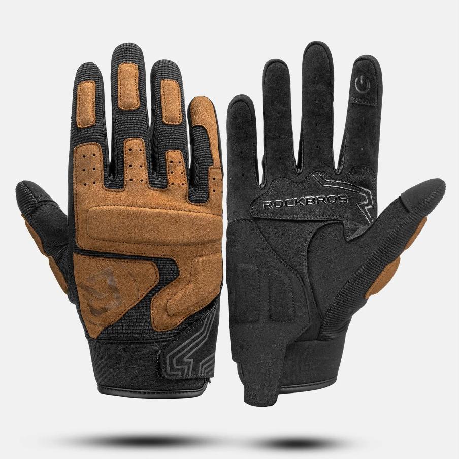 ROCKBROS Guantes de Moto Pantalla Táctil a Prueba de Viento Guantes de Moto para Hombres