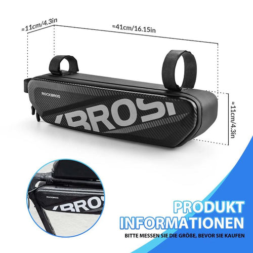 Bolsa de Bicicleta Marco Bicicleta Bolsa Impermeable Manillar Bolsa 4.5L Negro