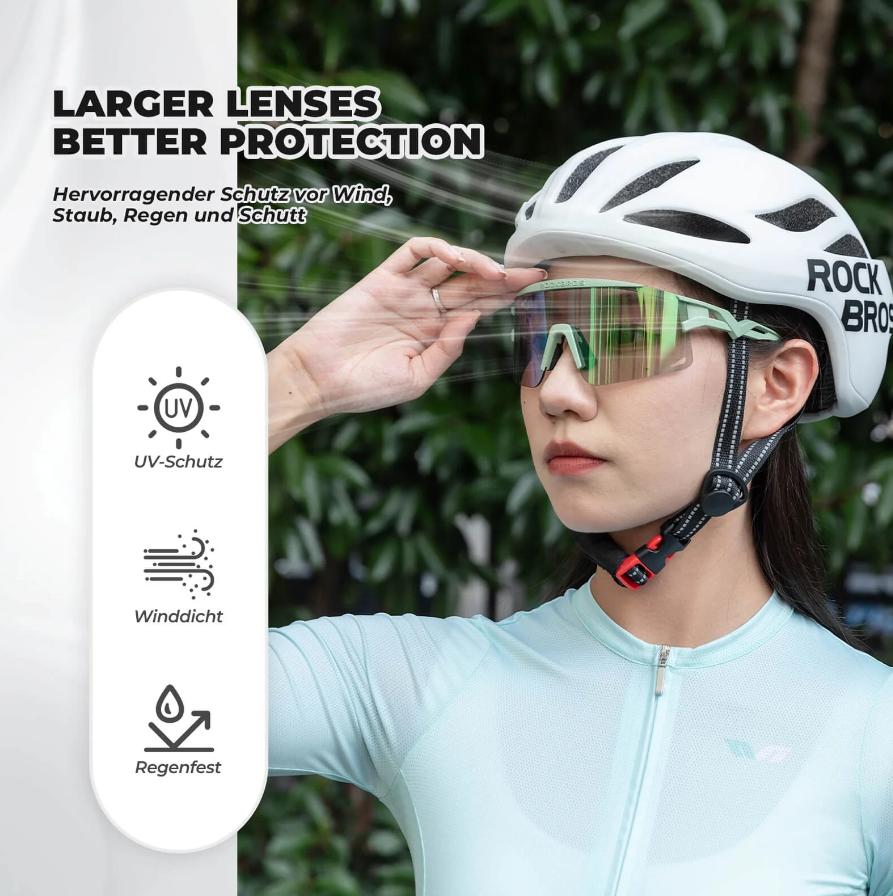 ROCKBROS gafas de ciclismo fotocromáticas polarizadas antivaho a prueba de viento protección UV400 montura TR90 26 g ultraligeras para ciclismo pesca correr fotocromáticas visión óptima protección contra UVA UVB UVC