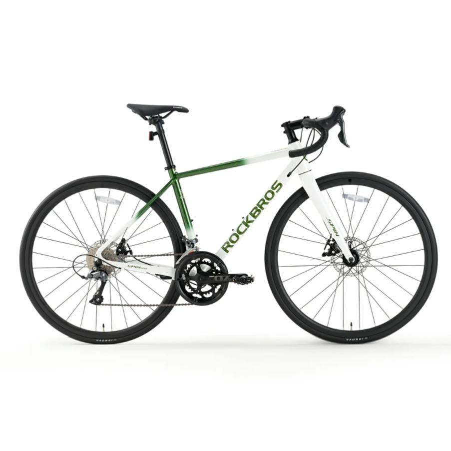 BICICLETAS DE CARRETERA ROCKBROS SPIN W2M, marco de aluminio, Shimano Claris 2×8 velocidades, frenos de disco mecánicos, bicicleta ligera para mujeres y hombres, comodidad y control en viajes largos