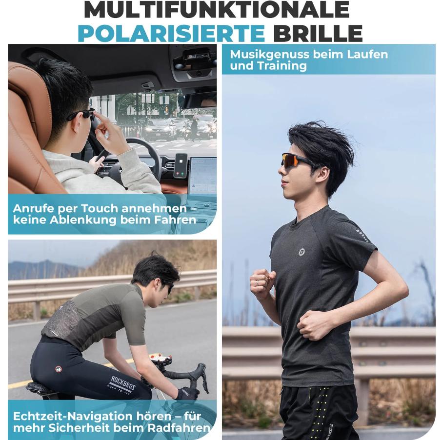 ROCKBROS Gafas electrónicas Gafas inteligentes de ciclismo – Fotocromáticas & Polarizadas Se adaptan a la luz en segundos Perfectas para bicicleta de carretera & MTB #GafasCiclismo #GafasDeportivas #TikTokGadget