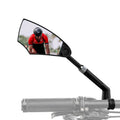 Espejo de bicicleta ROCKBROS, espejo retrovisor giratorio 360°, plegable para manillar (20–23 mm), visión HD, seguridad, diseño anti deslumbramiento, resistente a explosiones, material PA, diseño anti deslumbramiento para viajes nocturnos