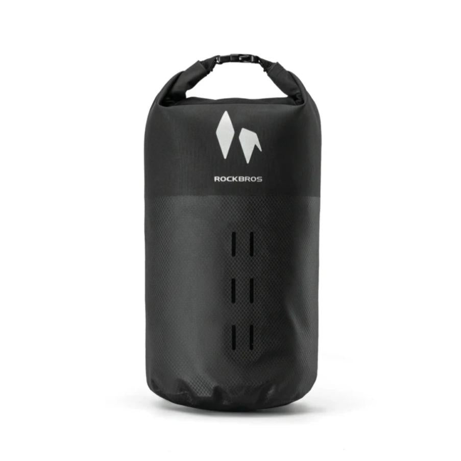 ROCKBROS bolsa impermeable para portapaciente de 7 L AS-156 RideMate para horquilla delantera de poliéster con cremallera y cierre de velcro de tres puntos