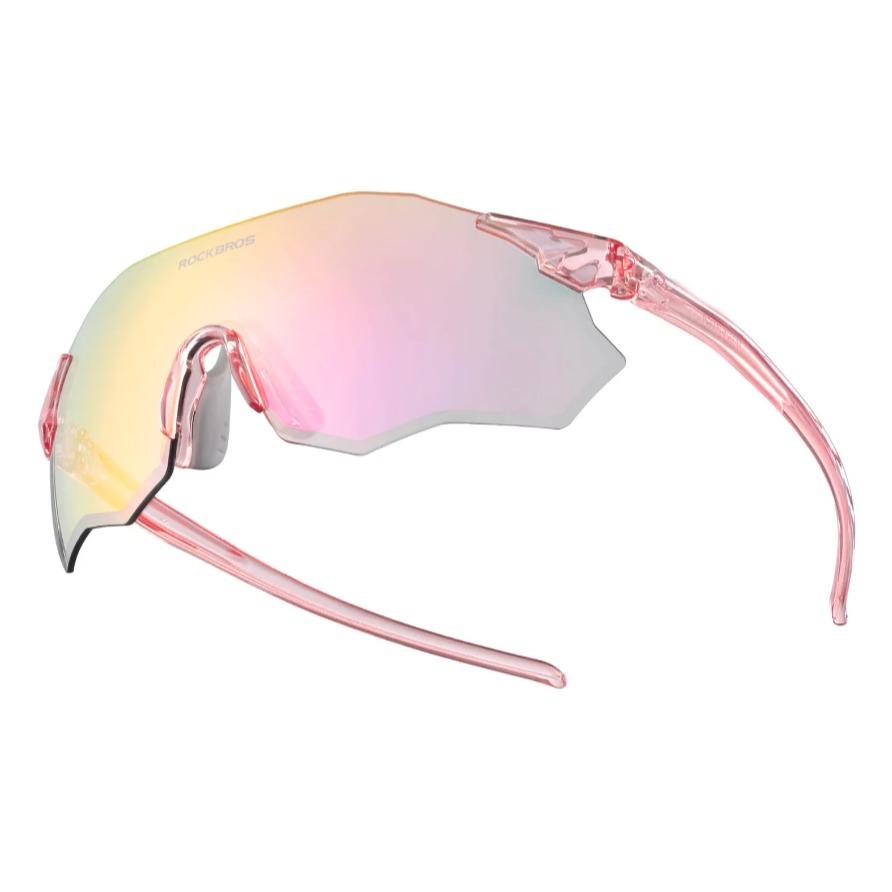 ROCKBROS Gafas de ciclismo Unisex Gafas de sol fotocromáticas Polarizadas Protección UV400 Sin montura Material TR90 22 g Bisagras de doble resorte Almohadillas de silicona antideslizantes Gafas de sol natural material Gafas deportivas