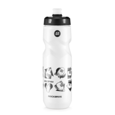 Botella Para Bicicleta Con Tapa Tipo Pull-top A Prueba De Fugas 600/750ml