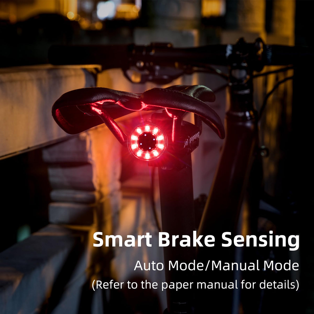 Luz trasera inteligente para bicicleta Q1MAX: luz LED con sensor de freno