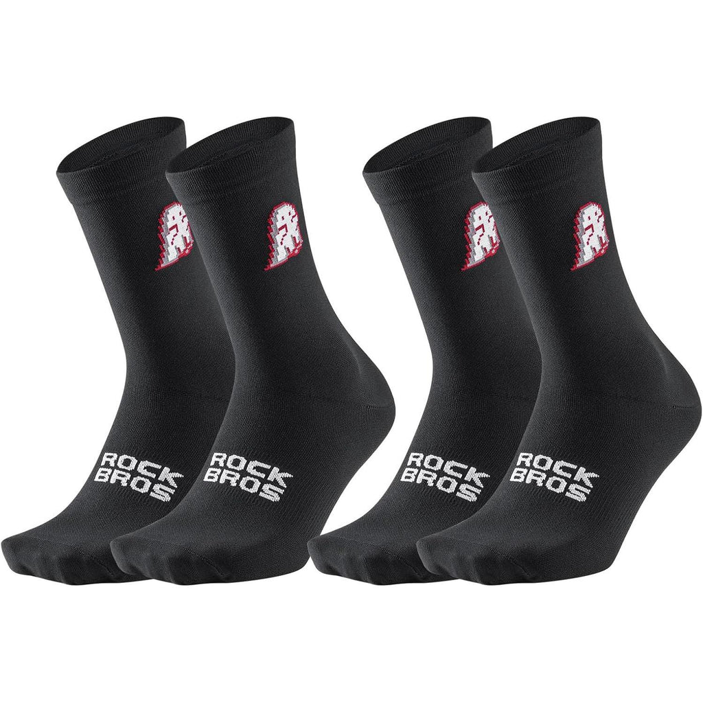ROCKBROS Calcetines Ciclismo Bicicleta Hombre Mujer, Calcetines Ciclismo Transpirables para Ciclismo, Correr, Fitness, Entrenamiento, Calcetines Cómodos con Talón Reforzado & Tira Antideslizante en el Empeine, 36-46