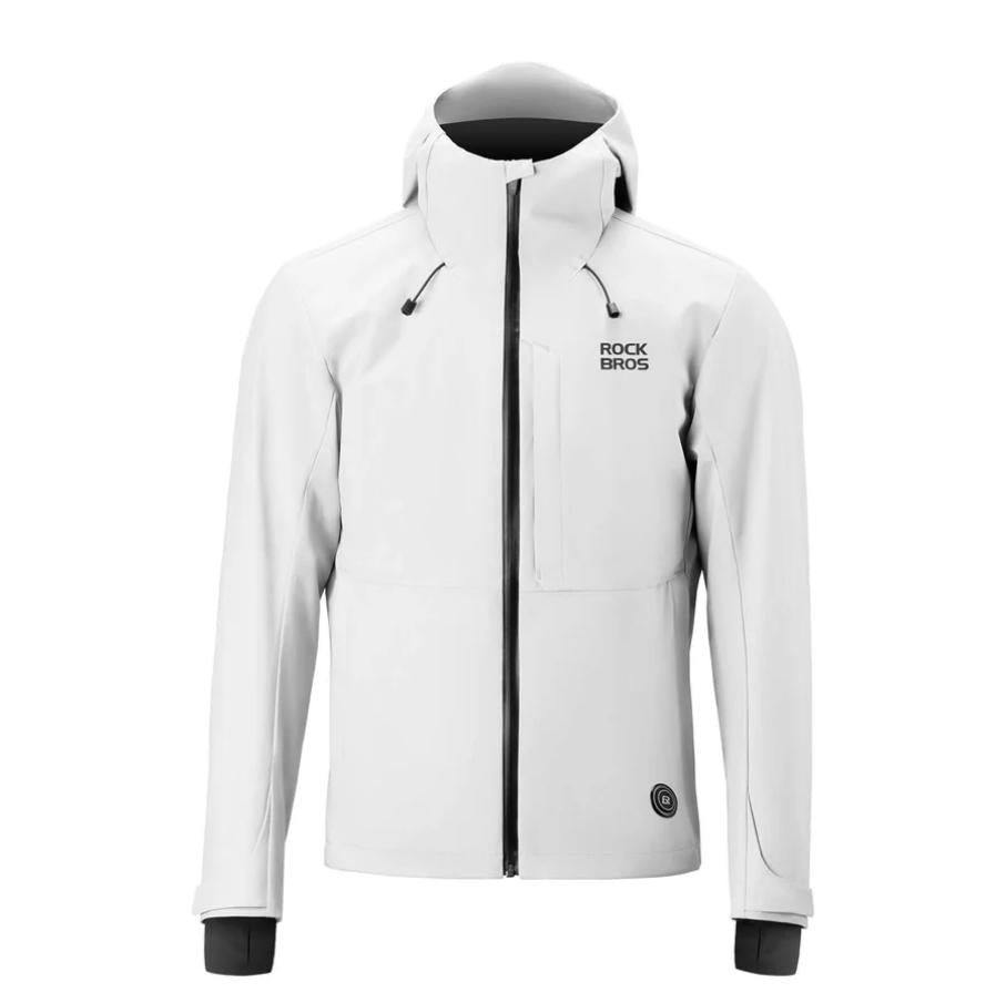ROCKBROS Chaqueta de ciclismo con calefacción, puerto Tipo-C, sistema de calefacción integrado, puños a prueba de viento, bolsillos prácticos, apta para lavadora, para invierno y bicicleta eléctrica