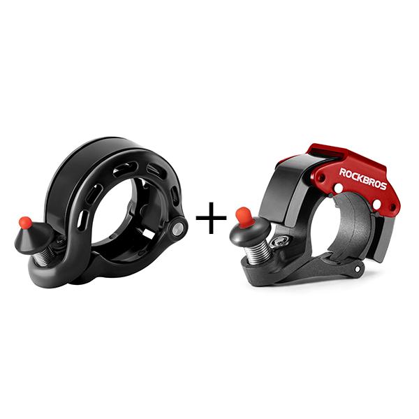 ROCKBROS Campana Bicicleta Avisador 100dB Sonido Fuerte Novedoso Mini Campana Ciclismo en Aleación de Aluminio y Acero Inoxidable de Alta Calidad & Oculta Fácil Instalación