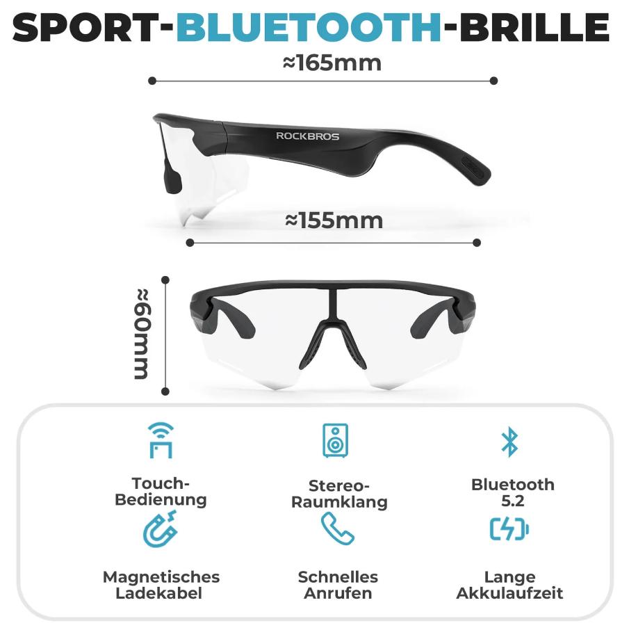 ROCKBROS Gafas electrónicas Gafas inteligentes de ciclismo – Fotocromáticas & Polarizadas Se adaptan a la luz en segundos Perfectas para bicicleta de carretera & MTB #GafasCiclismo #GafasDeportivas #TikTokGadget