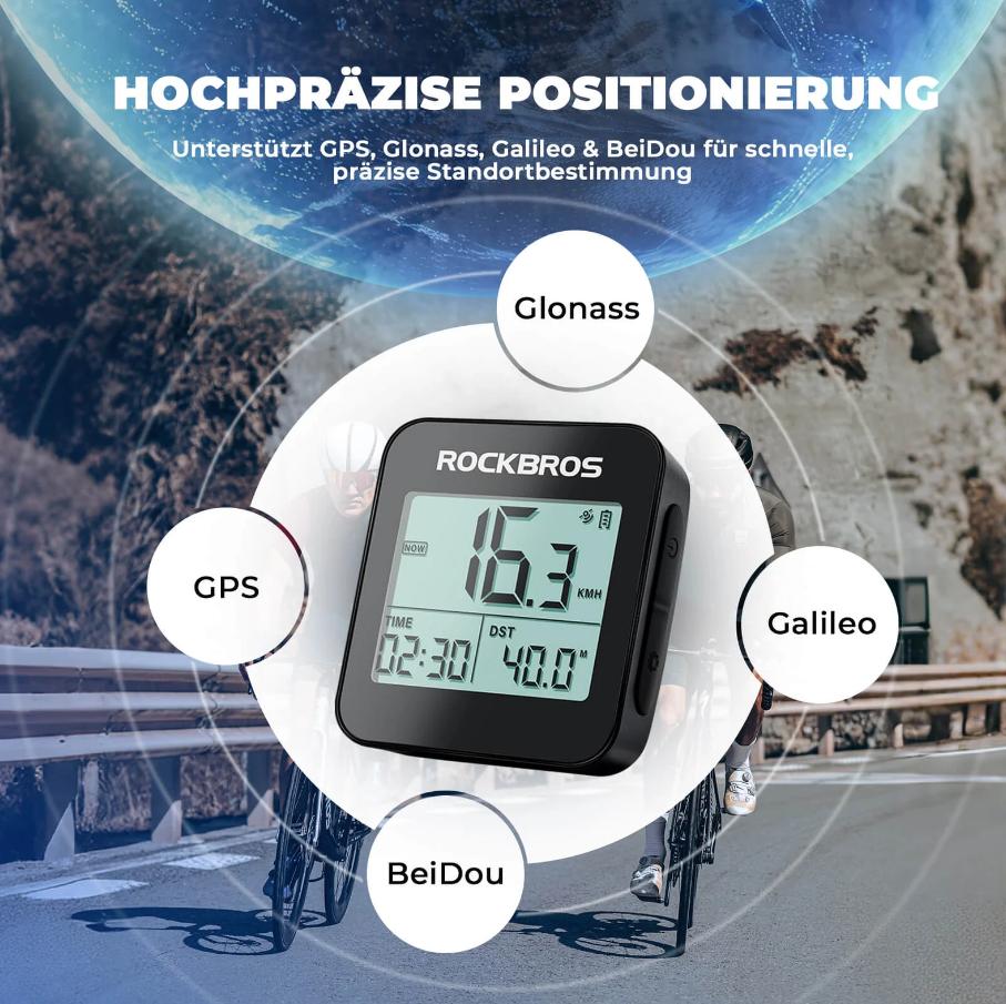 ROCKBROS computadora de bicicleta inalámbrica G1 con 35 horas de autonomía, pantalla antirreflejos de 2 inch y visualización de datos en tiempo real para uso en bicicletas de carretera y mountain bike, bicicletas urbanas, accesorios de ciclismo