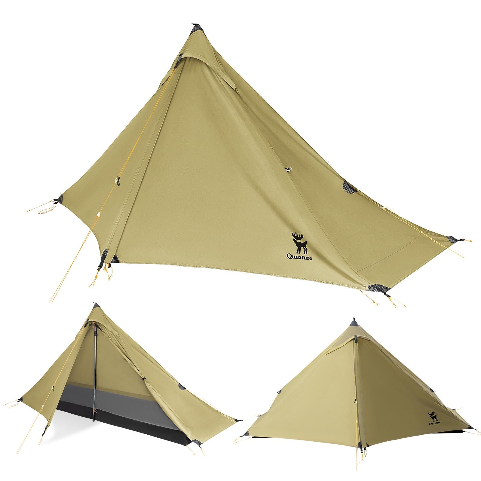 ROCKBROS tienda de campaña para exterior, impermeable, 20D, recubierta de silicona, sin estacas, con estructura de malla y diseño resistente a las roturas, para trekking y motocicleta