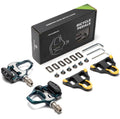 ROCKBROS Tacos de Pedal SPD, Pedal de Bicicleta de Carretera de Aleación de Aluminio con Tensión Ajustable, Rodamientos Sellados, Eje de CrMo, Incluye Clips, Duradero, Antideslizante, para Carretera y Entrenamiento