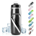 ROCKBROS botella de agua para bicicleta 620 ml, botella deportiva con función de enfriamiento durante 5 horas, sin BPA y a prueba de fugas, ideal para viajes en bicicleta y desplazamientos por negocios