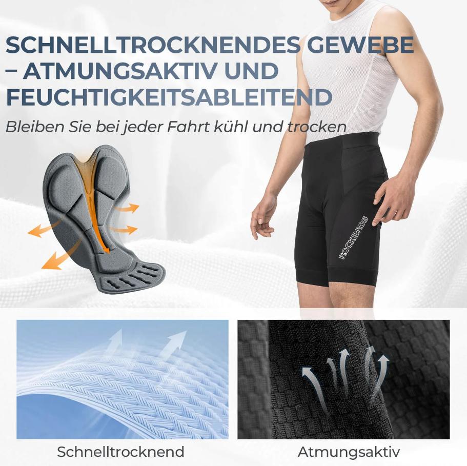 Pantalones de ciclismo de secado rápido transpirables para hombre, verano