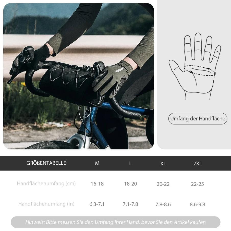 ROCKBROS Guantes Ciclismo Mujer/Hombre Pantalla Táctil Antideslizante Delgado
