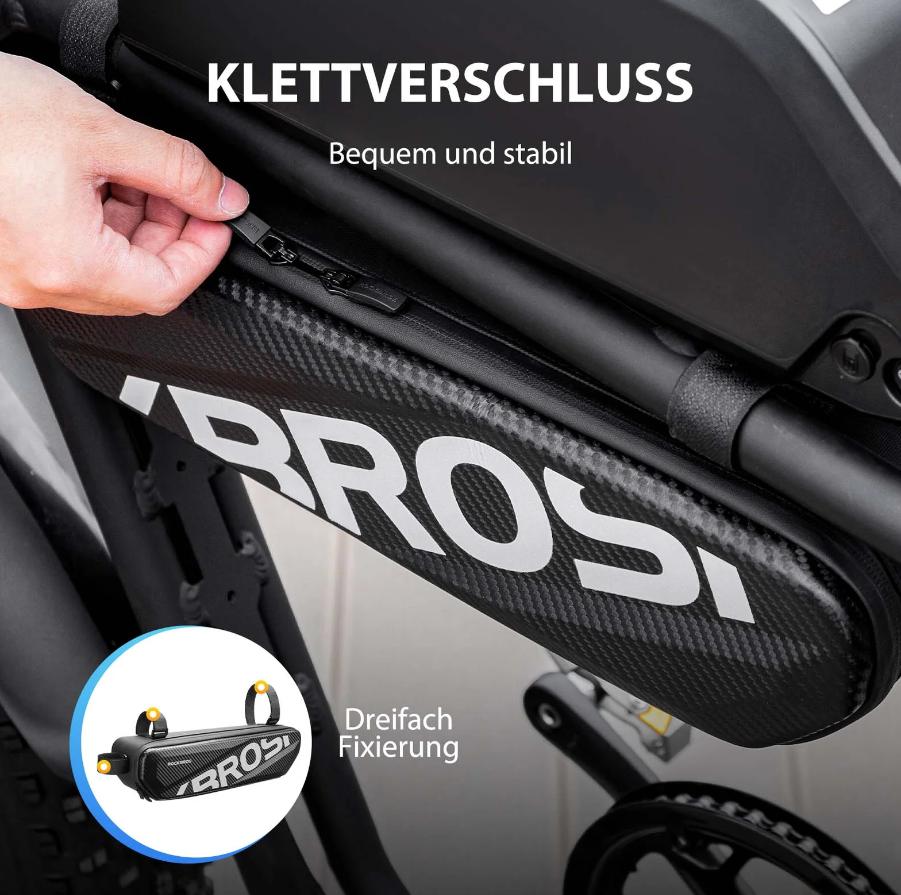 ROCKBROS Bolsa de Bicicleta Marco Bicicleta Bolsa Impermeable Manillar Bolsa 4.5L Negro