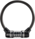 Cierro de bicicleta ROCKBROS con código numérico, cierre de cuerda de acero de 11,62 mm de grosor, ligero y compacto, candado de combinación de 4 dígitos para bicicleta de carretera, patinete, monopatín, e‑bike, gravel y motocicleta