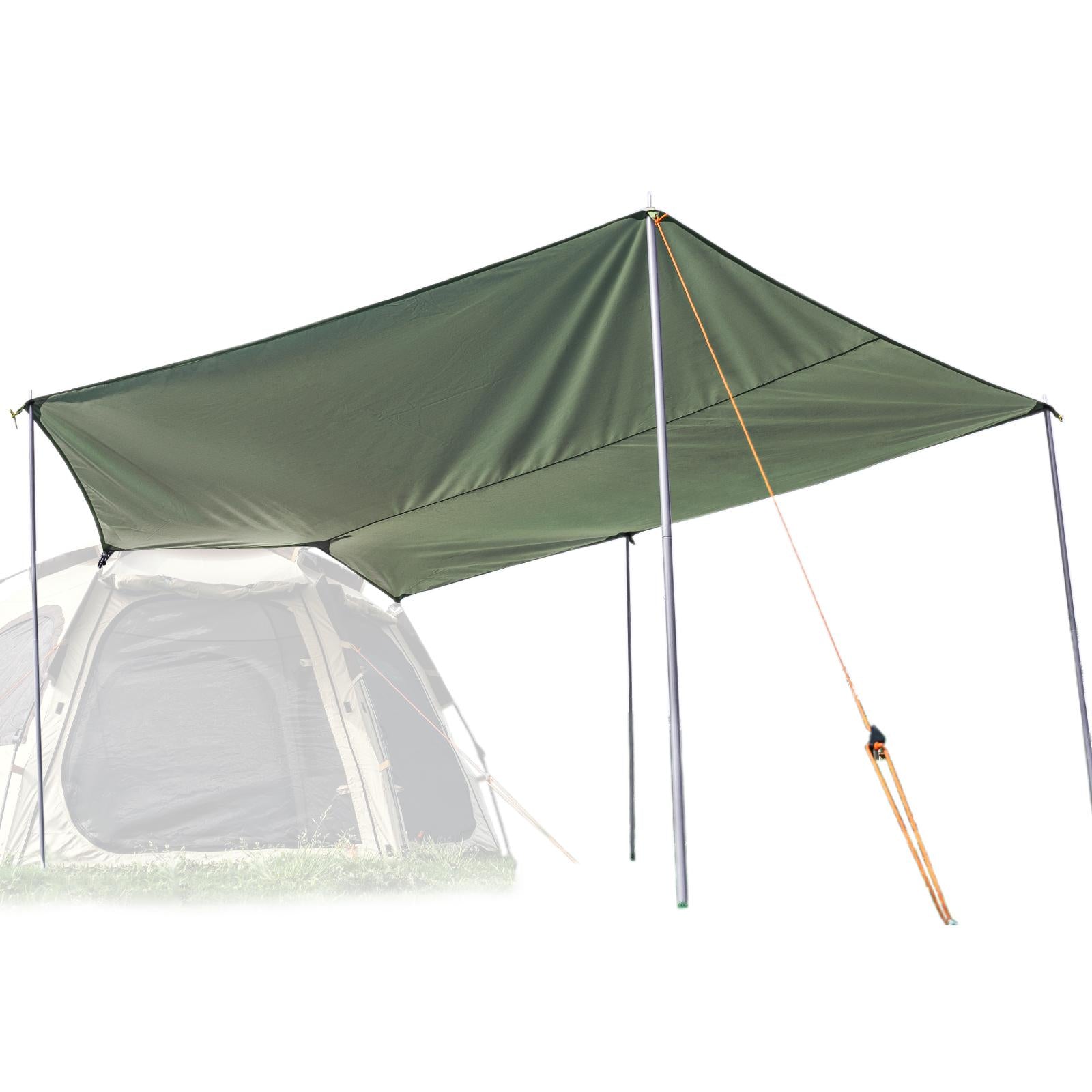 ROCKBROS tienda de campaña para exterior tipo cúpula impermeable protección solar ventilación 360° 2 puertas 4 ventanas UPF 50+ protección contra la lluvia 2000 mm ultraligera para 1-2 personas