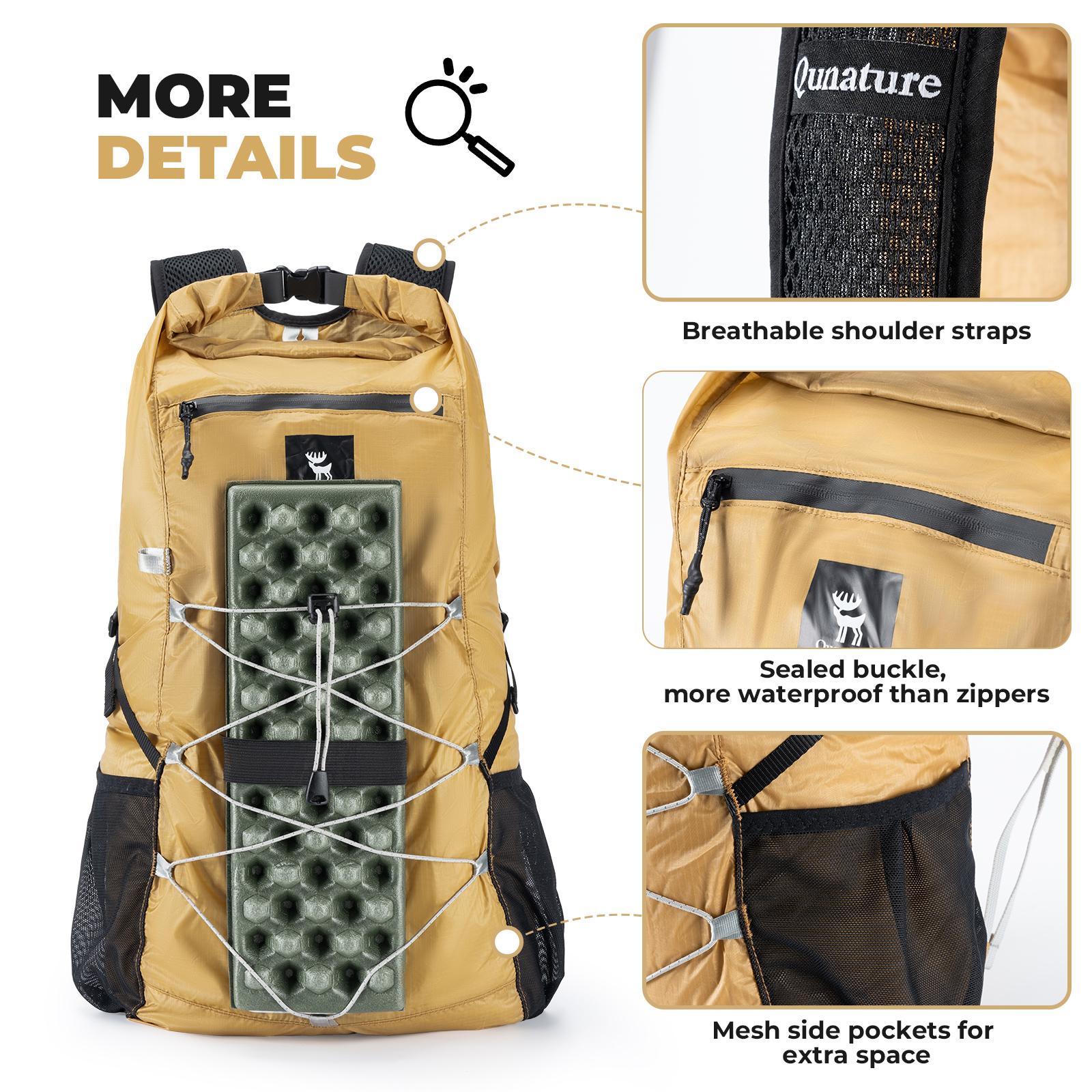 ROCKBROS Mochila ultraligera y plegable 20 L de capacidad robusta resistente al agua efecto loto cómoda para salidas diarias